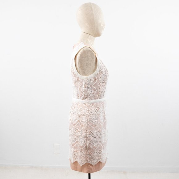 Greylin M Illusion Lace Sheath Mini Dress Pink - Picture 5 of 16